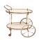 Oval shaped glass tops serving trolley Italy 1950s