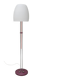 Chrome metal floor lamp opaline triplex Lidokov ex Czechoslovakia