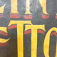 Antique french handpainted shop sign Teinture Nettoyage