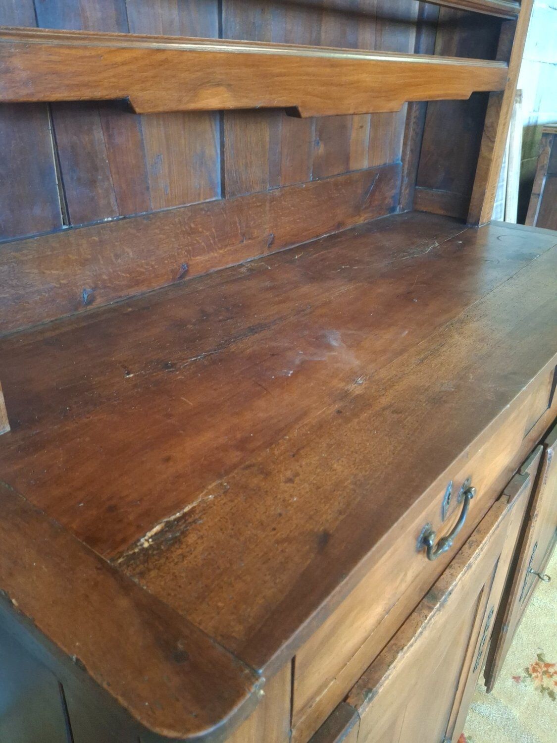 Grand Sideboard 2 Bodies Fruit Wood Provincial Style 18th Century