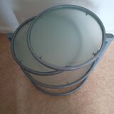 Coffee table in metal and glass, 1970s