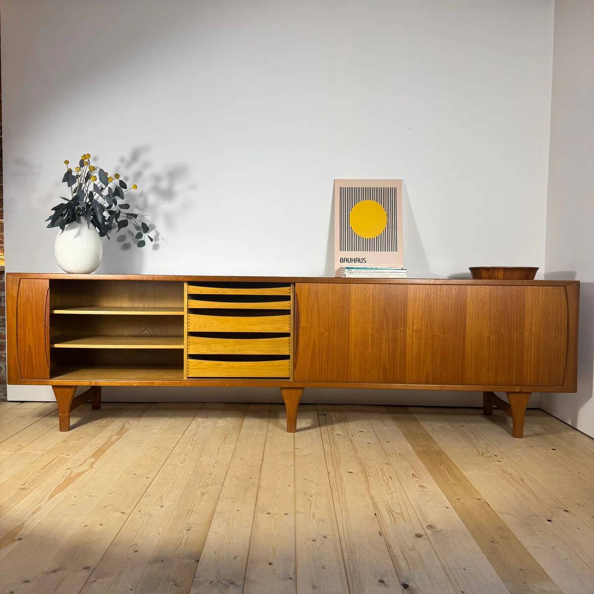 Teak sideboard by Bernhard Pedersen & Søn, Denmark, 1960s.