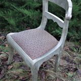 Vintage silver metal chair