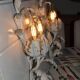 2 Florentine metal leaf wall lights