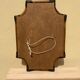 Large format retro decorative vintage wicker and rattan wood mirror