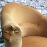 Velvet toad armchair