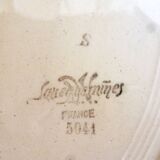 2 vintage Sarreguemines dishes, table service dishes with floral hand decoration