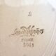 2 vintage Sarreguemines dishes, table service dishes with floral hand decoration