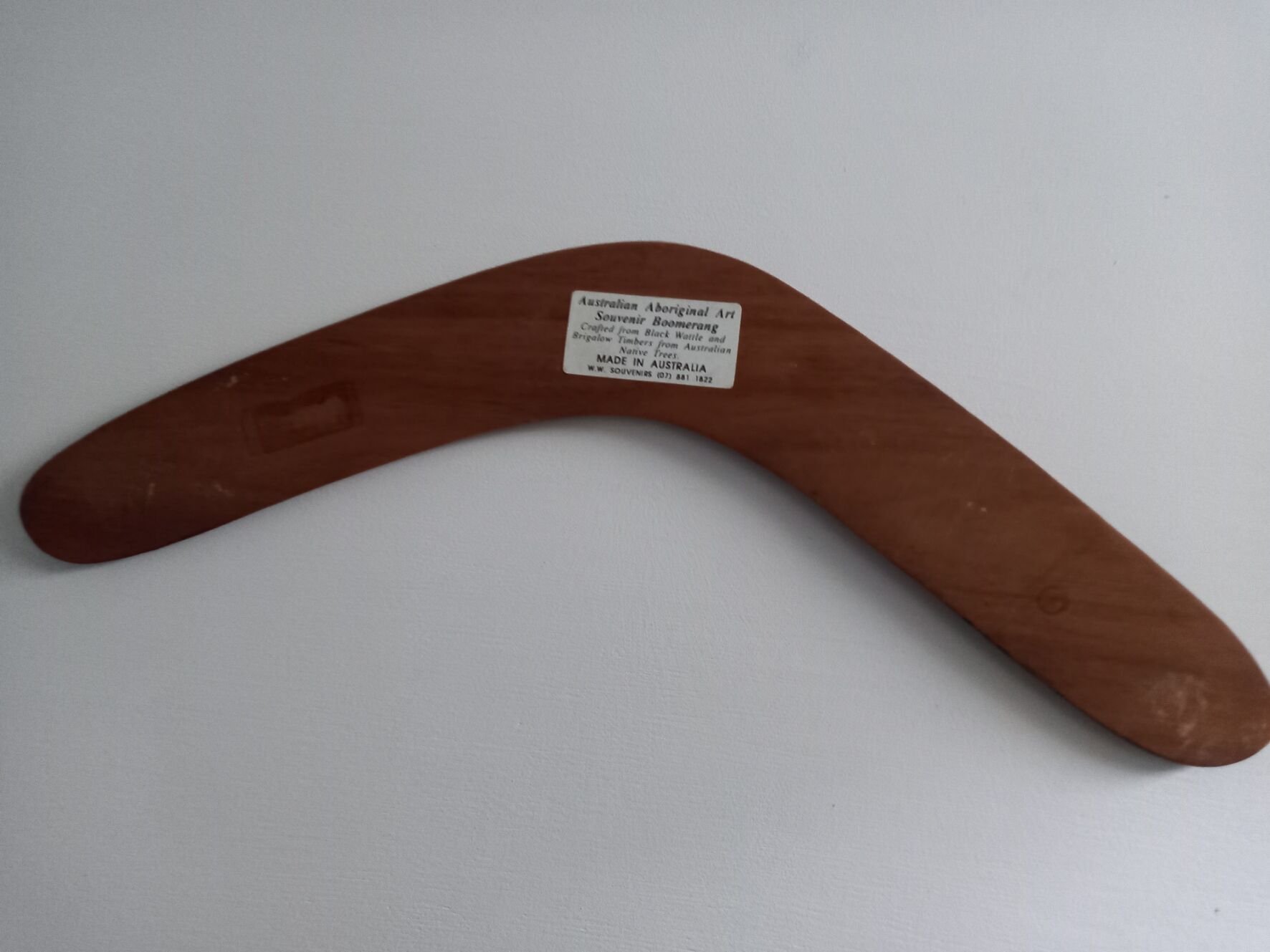 Handcrafted Boomerang (Gerko Pattern) 16'' in Acacia Wood - Australia