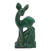 Statut / statuette céramique, biche / faon,  lemanceau art déco