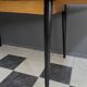 Wood enlarging dining table black wood legs 1960s