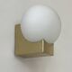 Vintage wall light, brass and opaline, France, 1970.