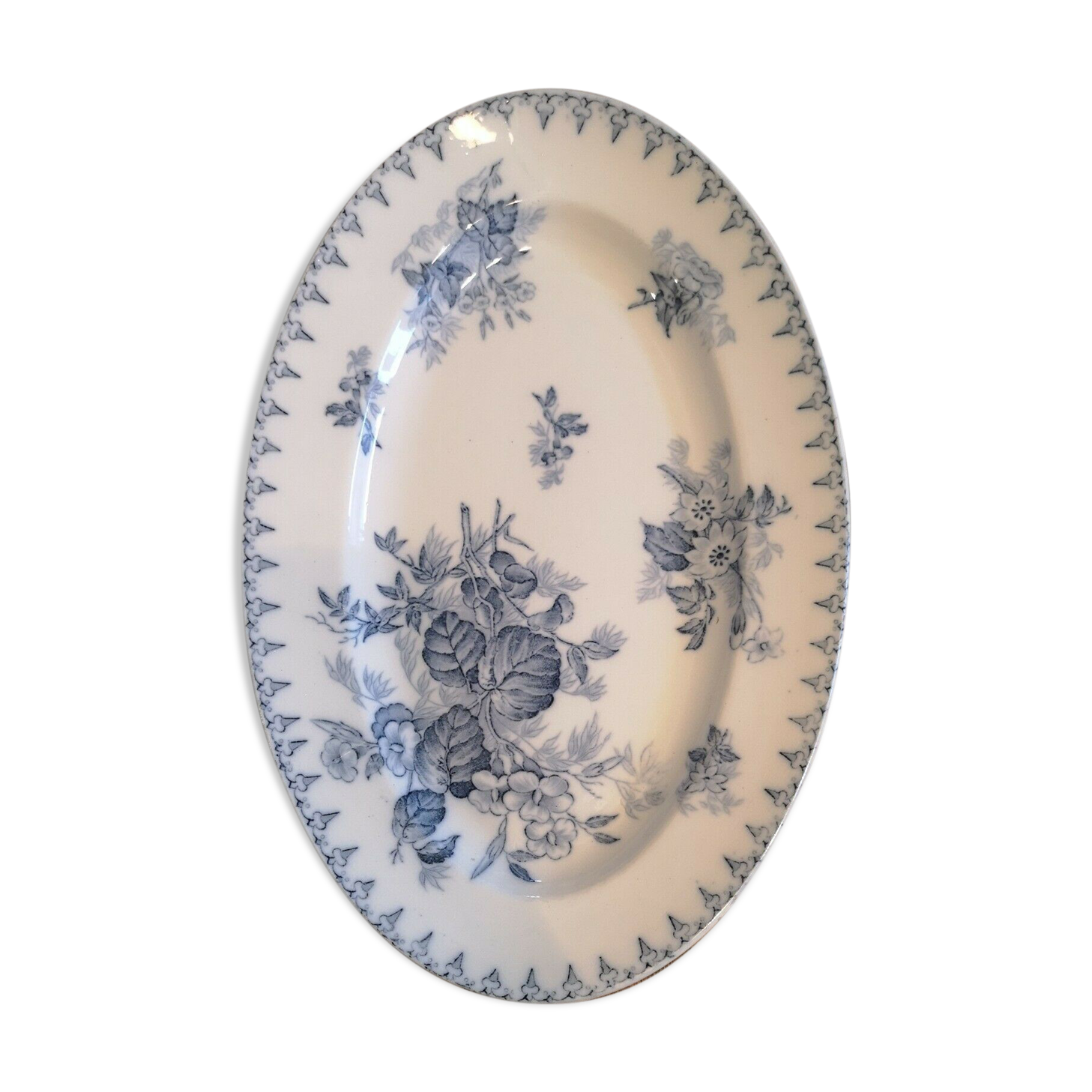 Oval dish Sarreguemines model Flora