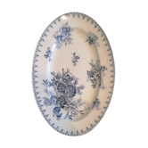 Oval dish Sarreguemines model Flora