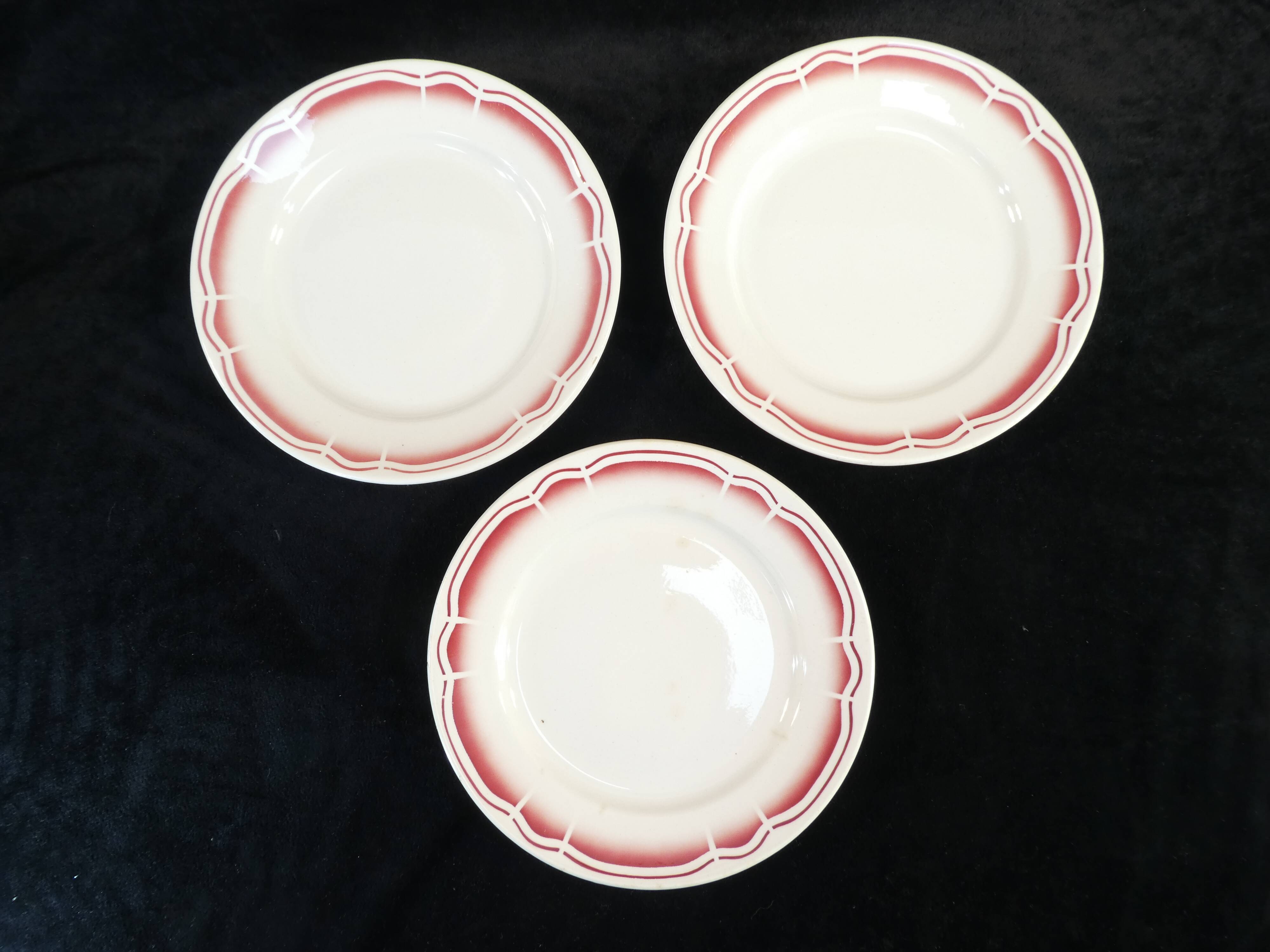 11 flat plates badonviller red no digoin