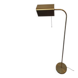Mid century brass banker's adjustable floor lamp, 1970s
