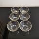 Set of 6 champagne glasses with gold edging and vintage star feet