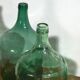 Antique green colored demiurge boxes (c.1920). Set of 3 pieces