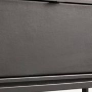 TV cabinet sideboard in metal, steel and leather, Réalto