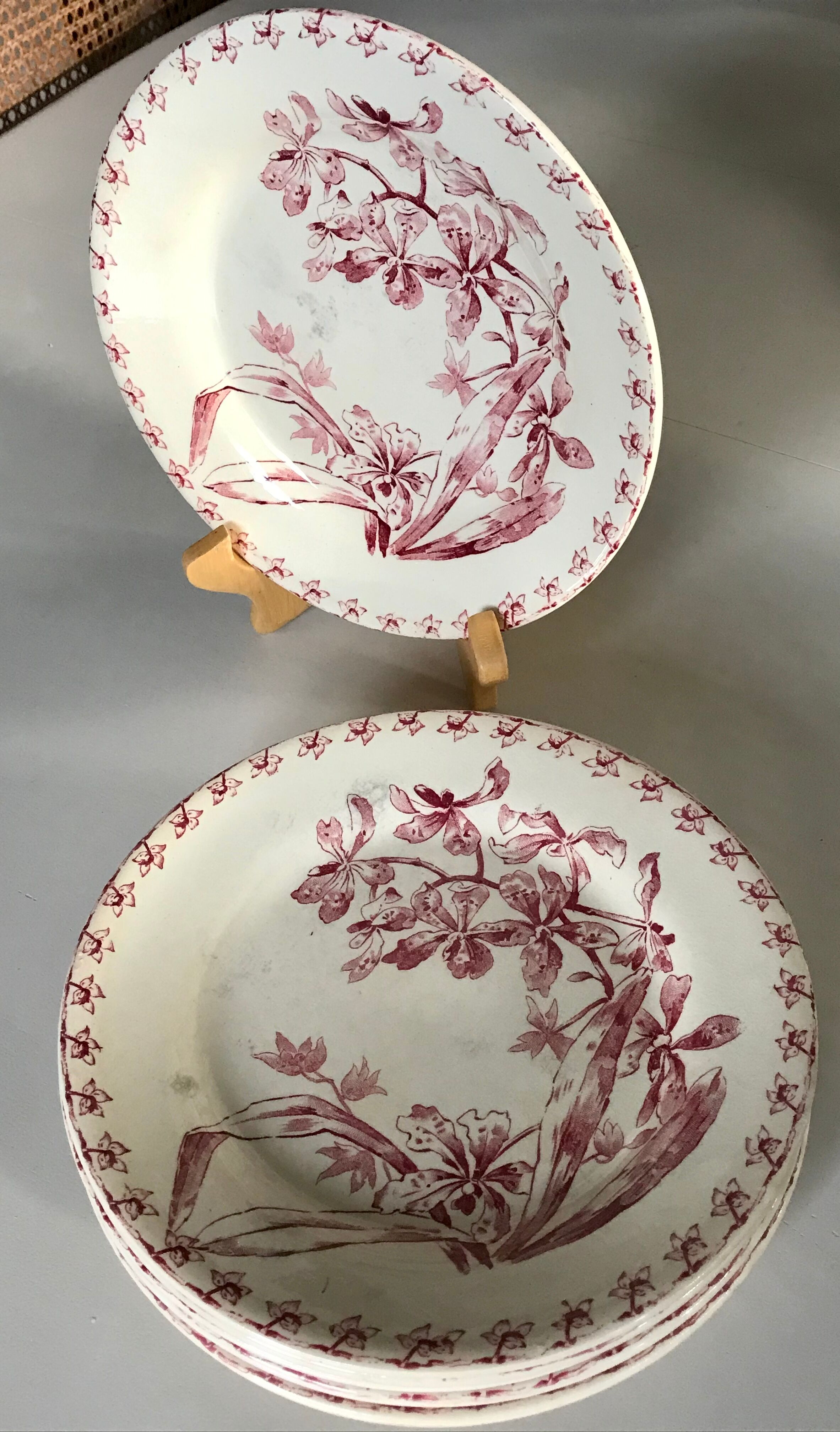 Lot of 6 plates Gien Iron Earth