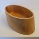 Oval solid wood bowl