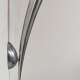 Vintage modernist wall light, chrome metal, France, 1970.