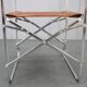1970s pair of Italian folding chairs with leatherette upholstery