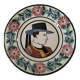 Antique HB Quimper plate – Breton portrait – circa 1930