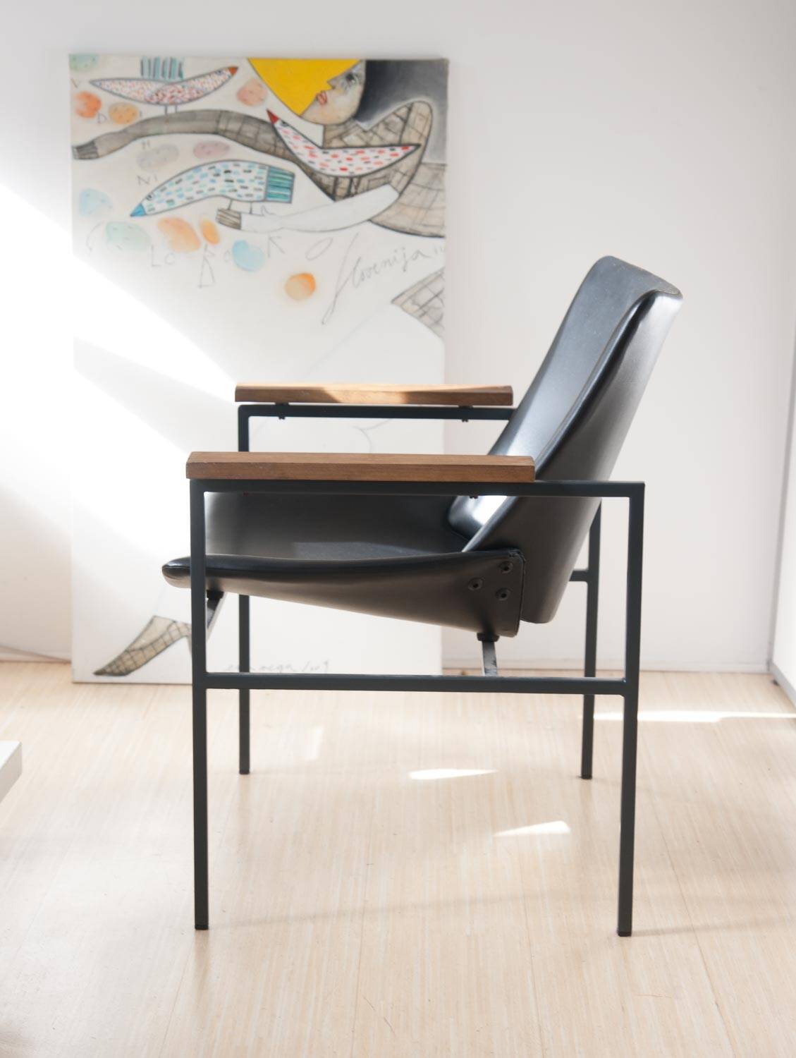 Chaise 1099FK Shell Lupina par Niko Kralj pour Stol, 1950s