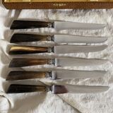 Antique horn and steel blade knives