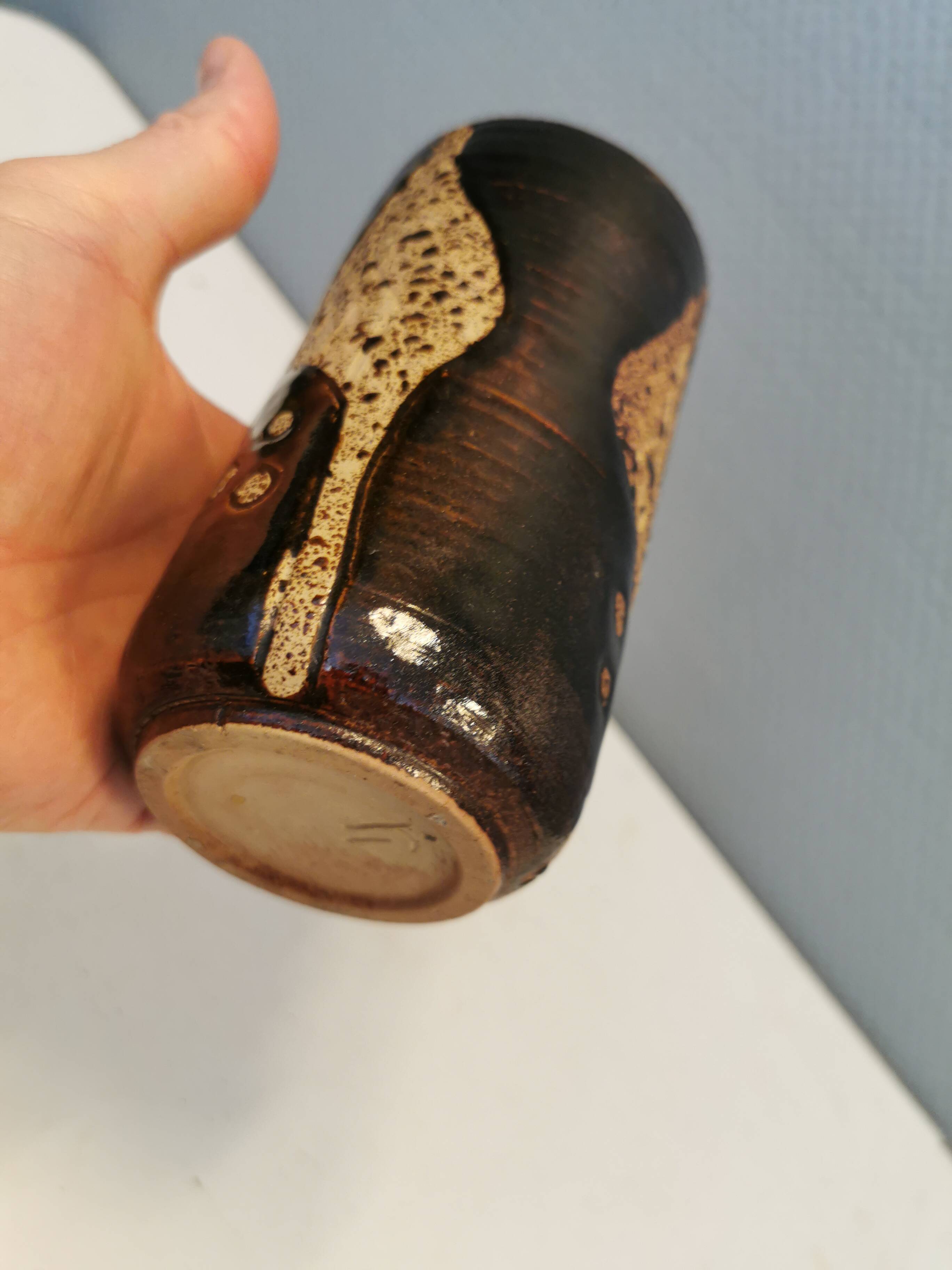 Vase danois en grès, années 1970-80