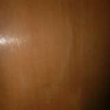 Small Scandinavian wardrobe with sliding doors - 1 side for hanging clothes.