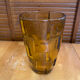 Vintage Art Deco Style Orange Amber Moulded Glass Vase
