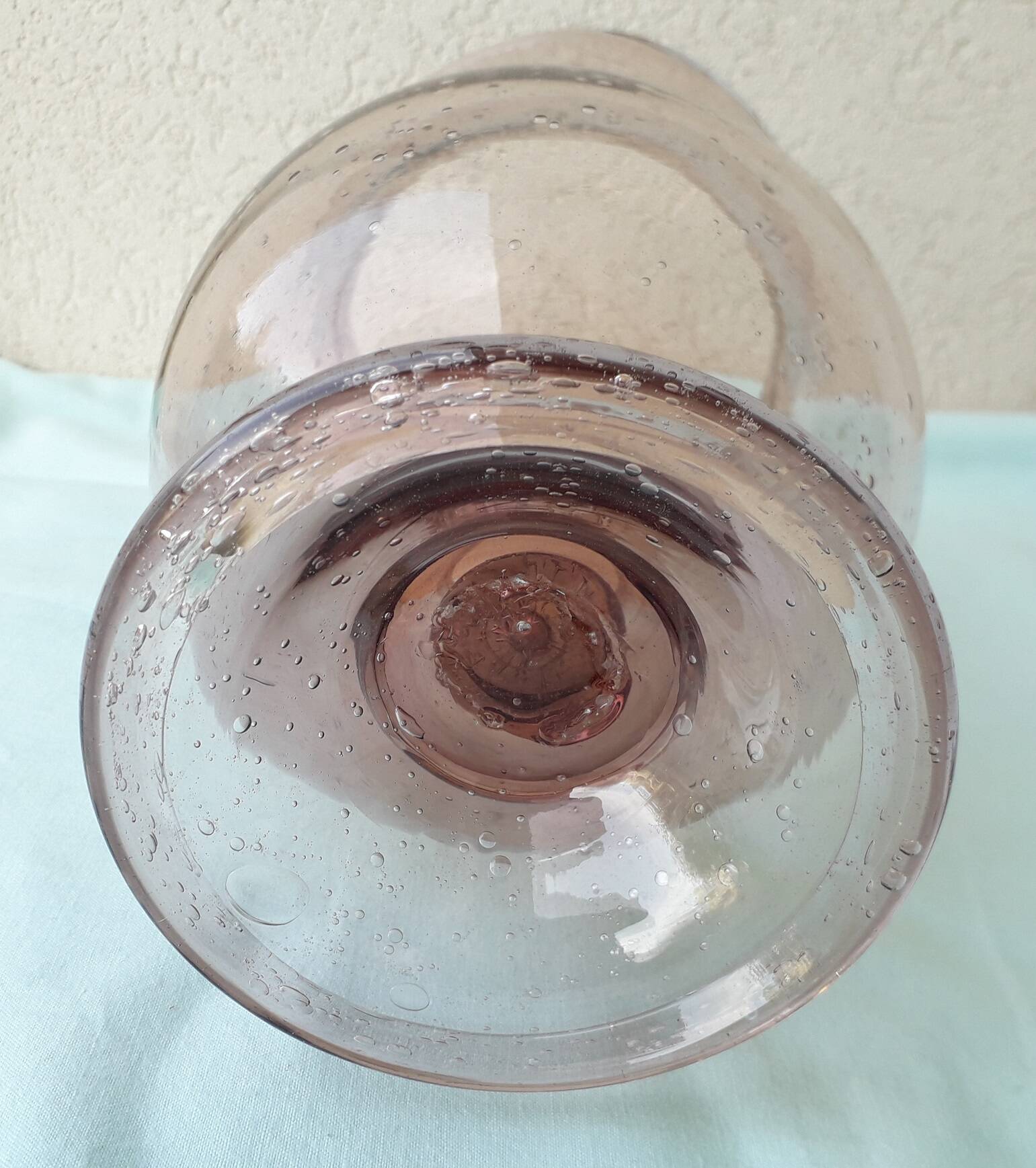 Bubble glass candlestick