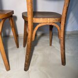Paire de chaises vintage dépariées - Design minimaliste des années 50