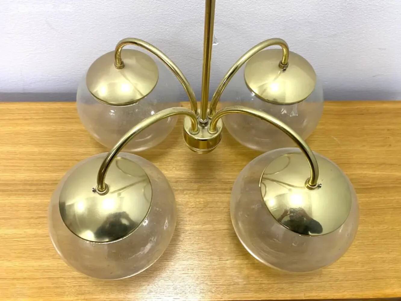 Retro chandelier, Kamenický Šenov, 1960s–1970s, Czechoslovakia