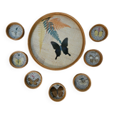 Rattan tray and coasters