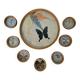 Plateau et sous-verres en rotin