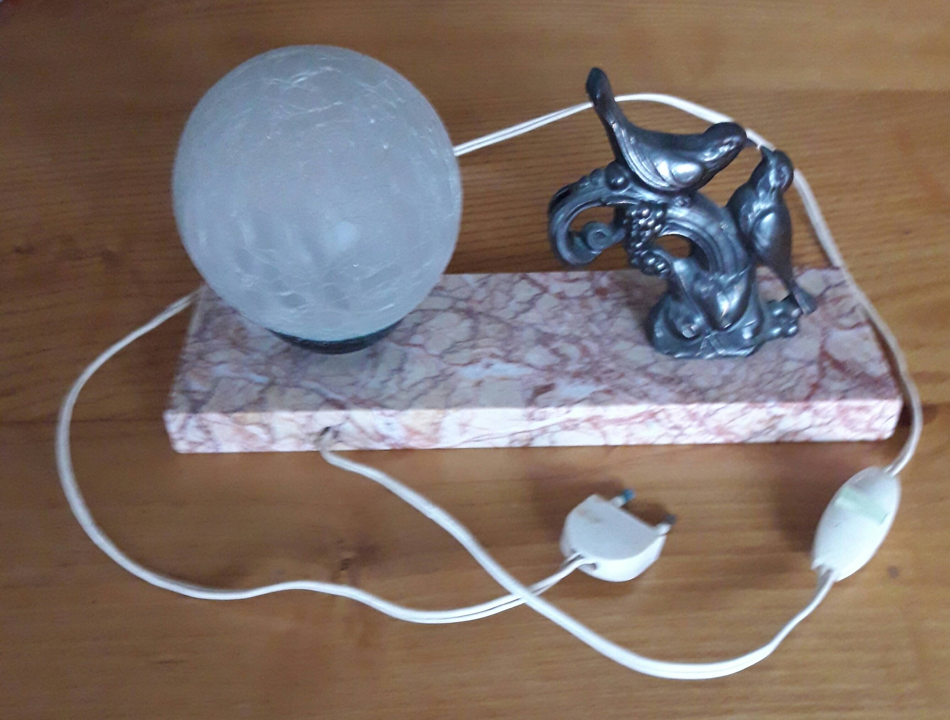 Art deco bedside night light lamp