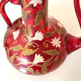 Carafe blown glass enamelled paint