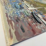 Tableau "port de santa margherita" ligurie 1962 italie henri nourry (1902-1978)