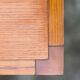 Table basse vintage en orme massif 1970