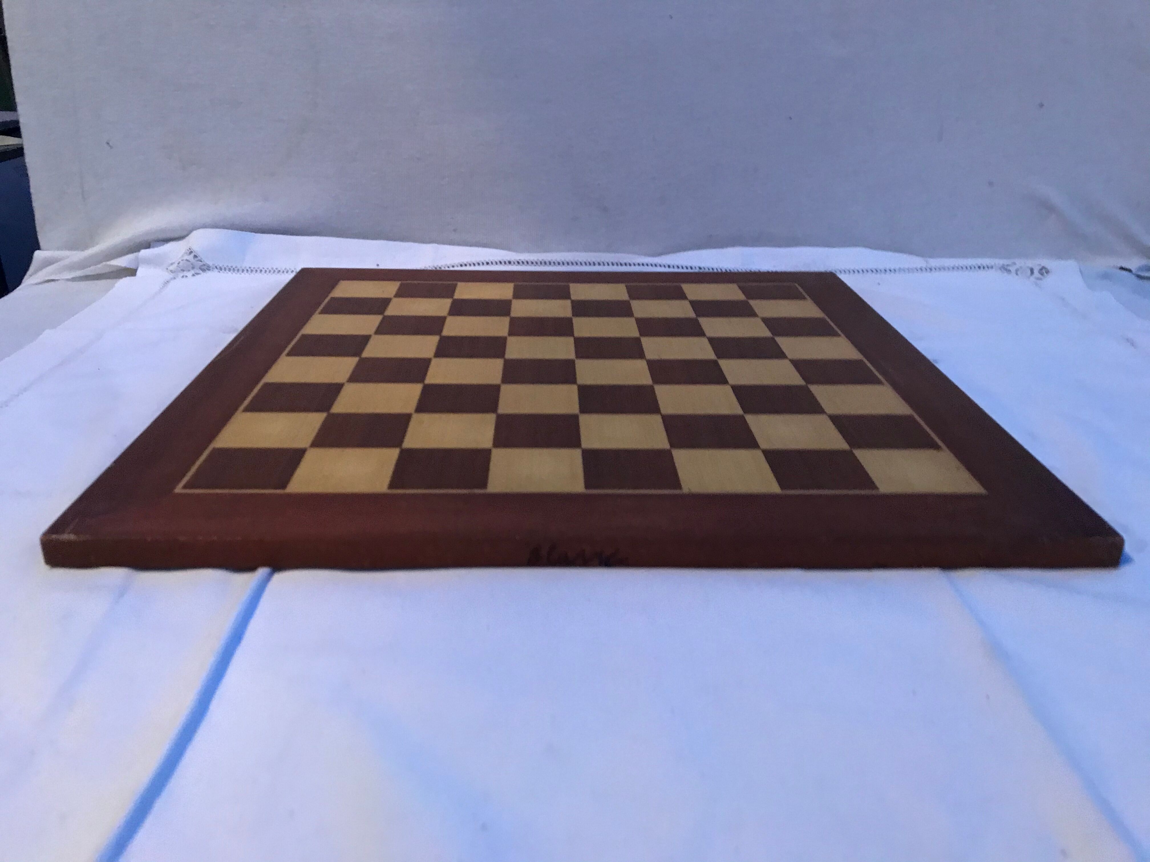 Ancien plateau de jeu dames & échecs