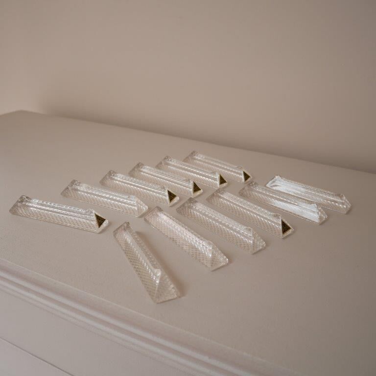 Lot 12 crystal knife holders