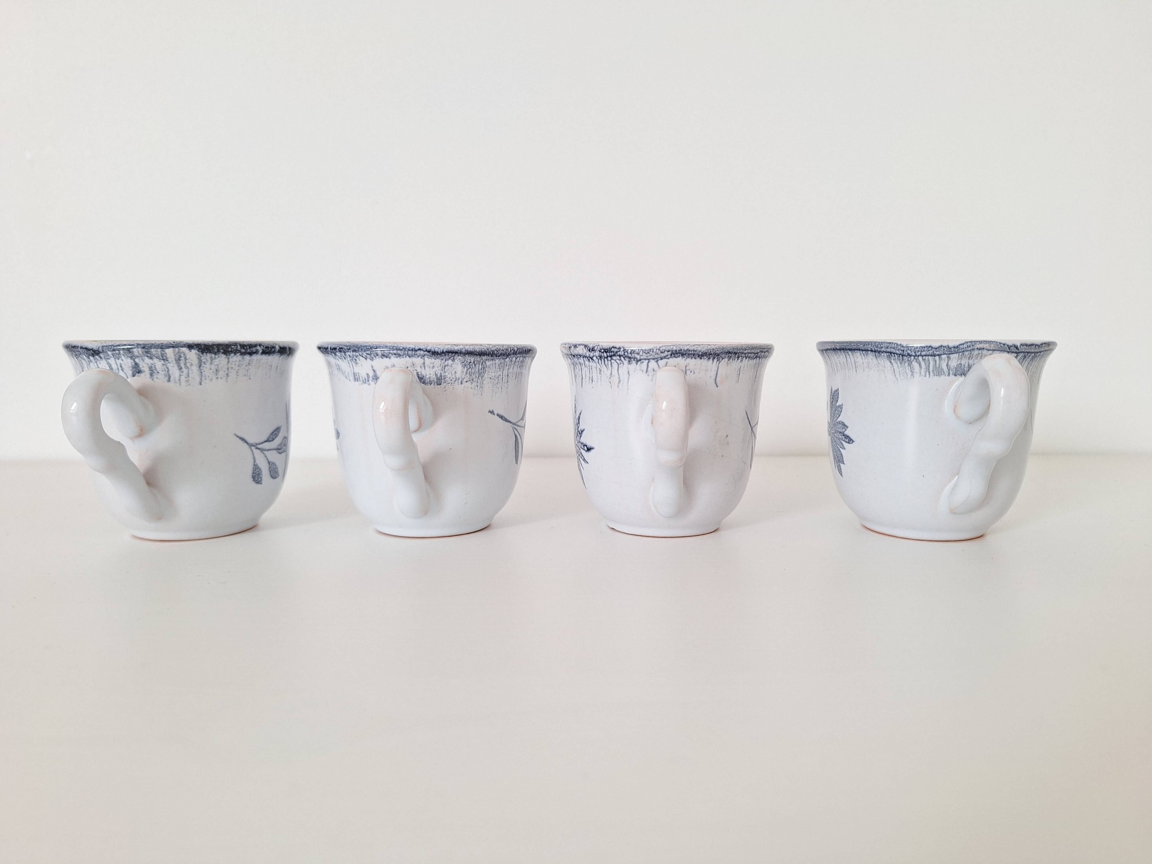 Tasse à café bleu Niderviller 1970 - 1980