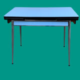 Blue formica table Sogemap 1960