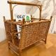 Rattan magazine rack - 60s/70s - Riviera spirit