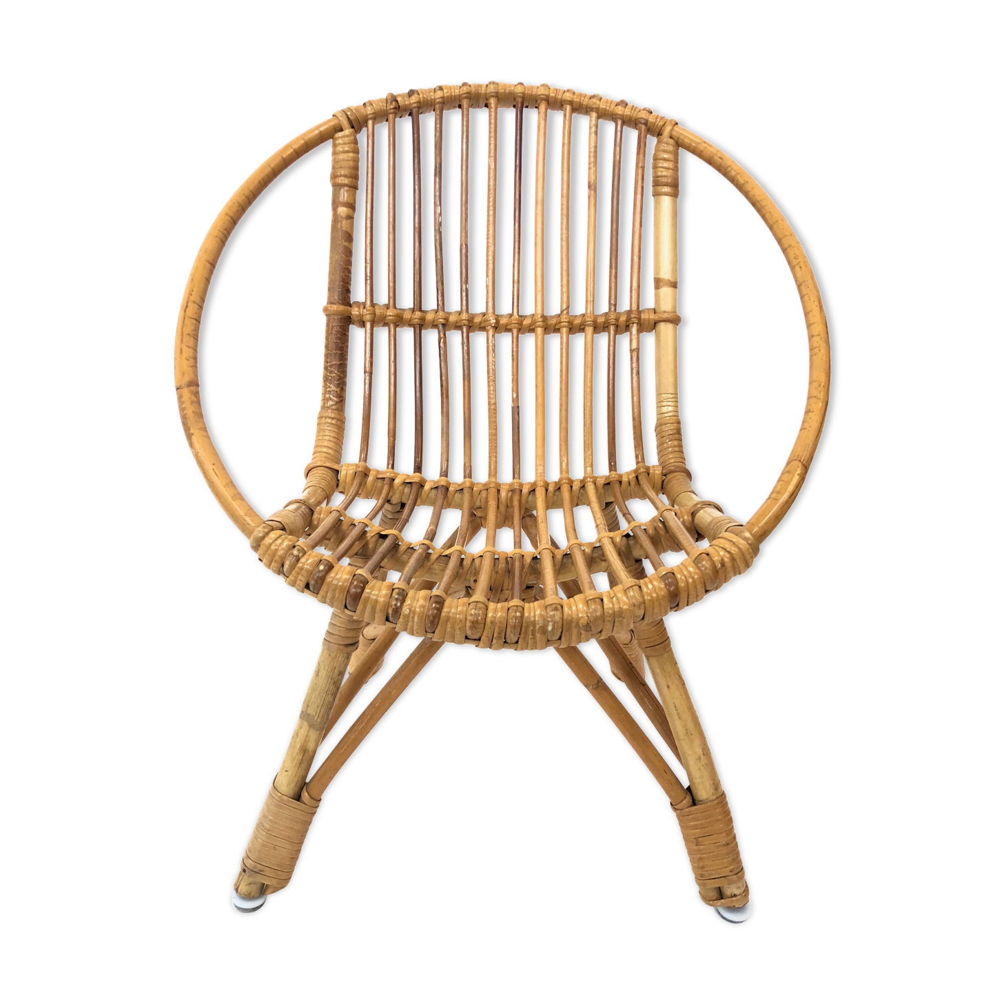Rohe rattan vintage high chair by Rohe Noordwolde