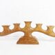 Anthroposophical candle holder in carved wood