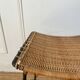 Pair of Raoul Guys stools for Airborne in wicker 1950